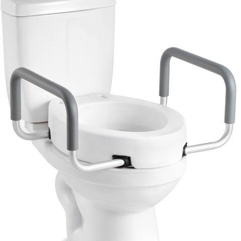 Kõrgendatud WC-poti iste käetugedega, 136,1 kg, 88,9 mm