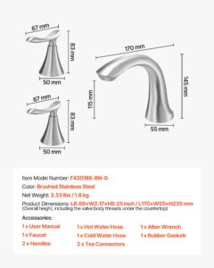 VEVOR Rooma vannisegisti, harjatud, 235×170×55 mm — pilt 7