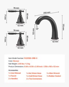 VEVOR Rooma vannisegisti, pronks, 250×165×52 mm — pilt 7