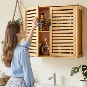 VEVOR Vannitoa seinakapp, 2 uksega, 590×208×510 mm — pilt 8