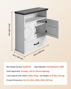 VEVOR Vannitoa seinakapp, 2 uksega, 610×230×637 mm — pilt 7