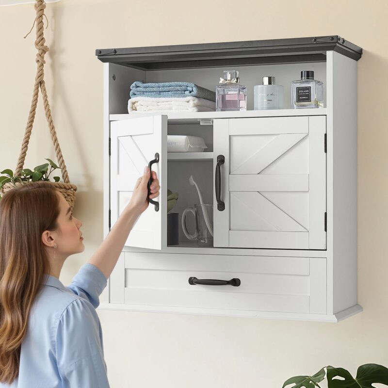 VEVOR Vannitoa seinakapp, 2 uksega, 610×230×637 mm