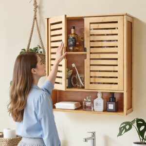 VEVOR Vannitoa seinakapp, 2 uksega, 590×210×666 mm — pilt 8
