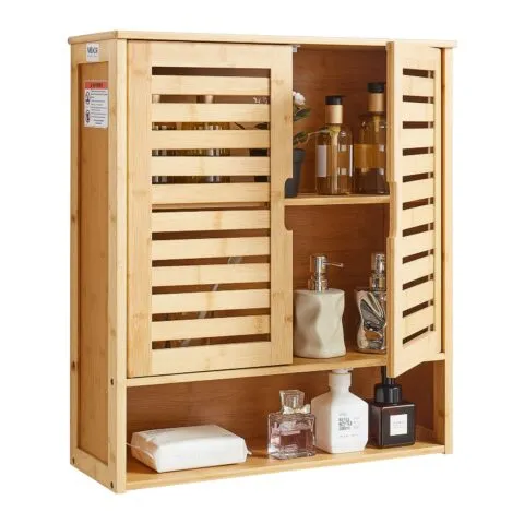 VEVOR Vannitoa seinakapp, 2 uksega, 590×210×666 mm
