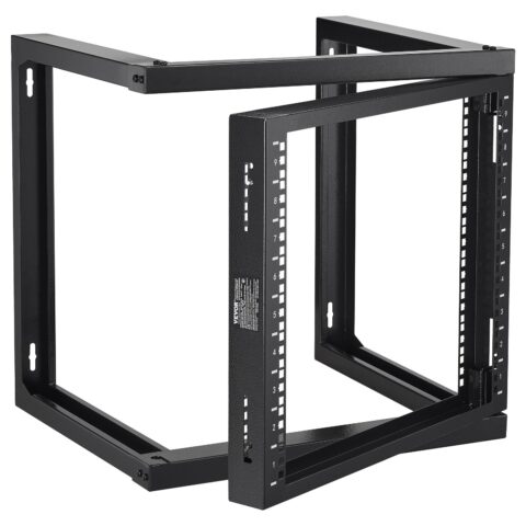 9U Wall Mount Rack 68.04 kg Open Frame Server Network Rack Black 530x450x520mm, 68,04 kg