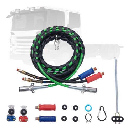 4.57 m Semi Truck Air Lines Kit with 2PCS Glad Hands, 4,57 m, 2 tk, 7,62 cm