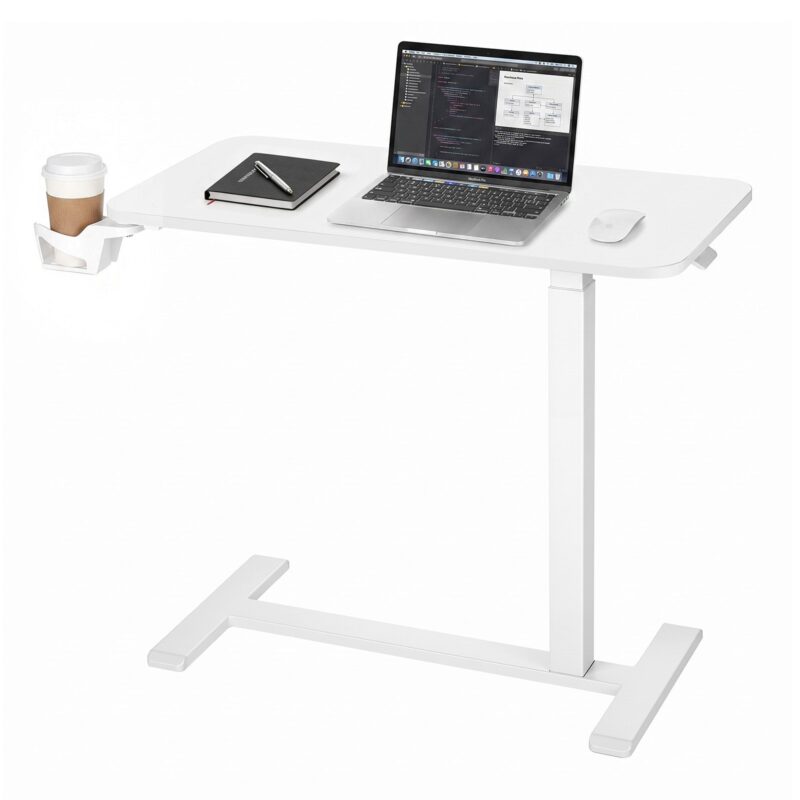 Voodi kohal olev laud 800 x 400 mm mobiilne öökapp peidetud ratastega