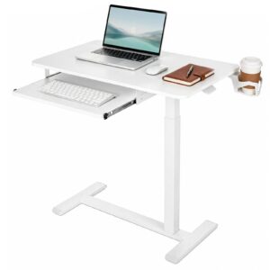 Voodi kohal olev laud 800 x 450 mm mobiilne öökapp peidetud ratastega — pilt 1