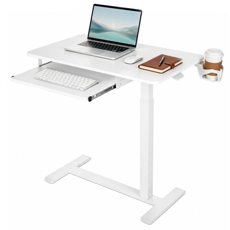 Voodi kohal olev laud 800 x 450 mm mobiilne öökapp peidetud ratastega