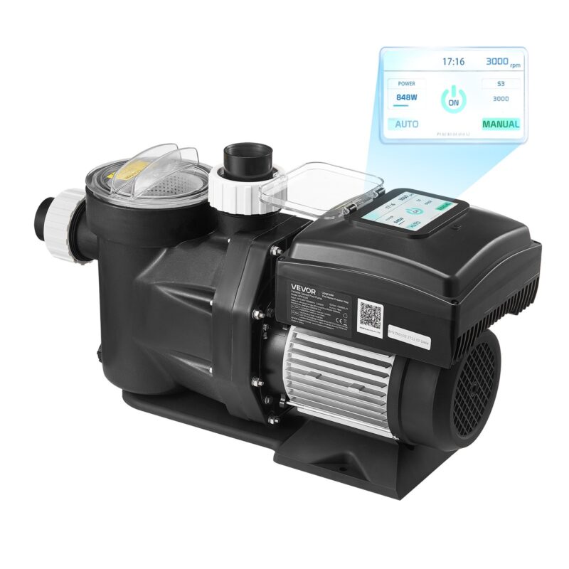 Variable Speed Pool Pump, 1100 W, 26,000 L/h