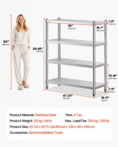 Roostevabast terasest riiul, 150 kg, 118,9 x 47 cm, 149,7 kg — pilt 7