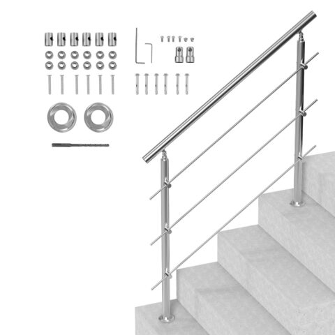 Handrails for Outdoor Steps, 120 cm, 99,8 kg