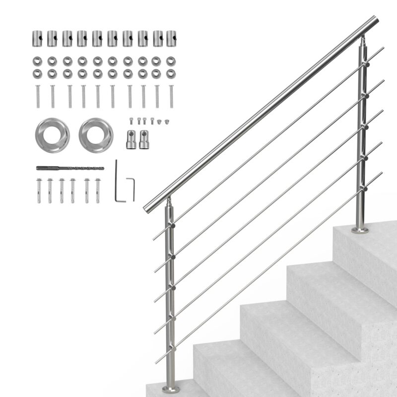 Handrails for Outdoor Steps, 150 cm, 99,8 kg