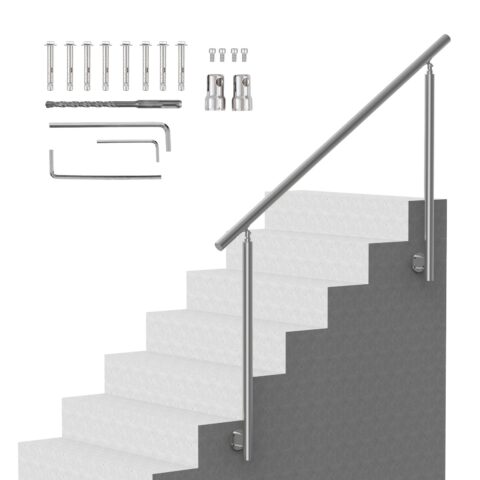 149.9 cm Handrails for Outdoor Steps Staircase for Porch Deck Side-mount, 149,9 cm