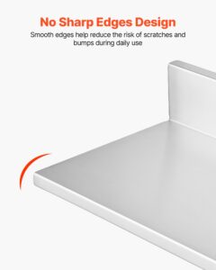 Roostevabast terasest riiul 218 x 914 mm 2 tk seinale kinnitatav ujuvriiul, 29,9 kg, 30 kg — pilt 5