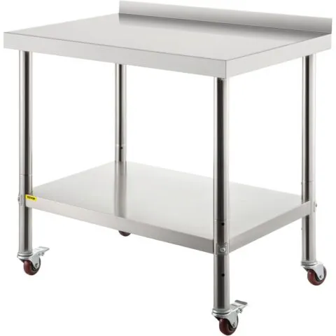 Roostevabast terasest ettevalmistuslaud, 50 kg, 91,4 x 61,0 x 88,9 cm, 200 kg
