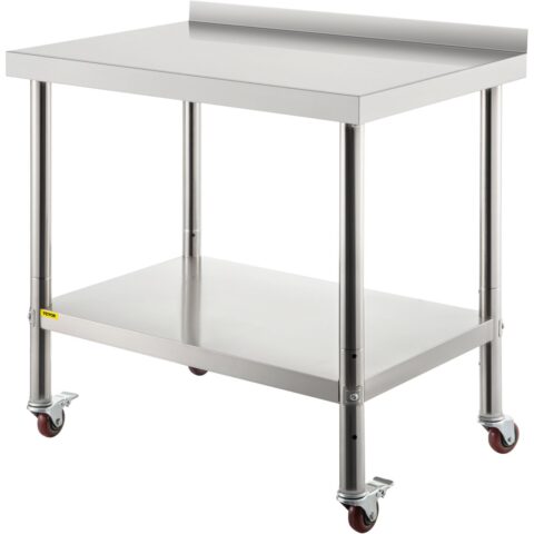 Roostevabast terasest ettevalmistuslaud, 91,4 x 61,0 x 88,9 cm, 200 kg
