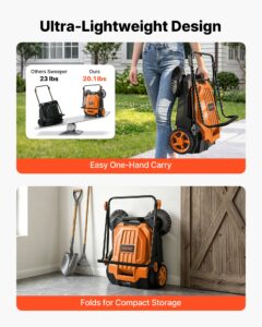 VEVOR Käsitsi lükatav põrandahari, 650 mm, 18,9 L, oran — pilt 5