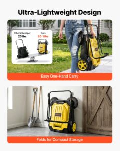VEVOR Käsitsi lükatav põrandahari, 650 mm, 18,9 L, kollane — pilt 5