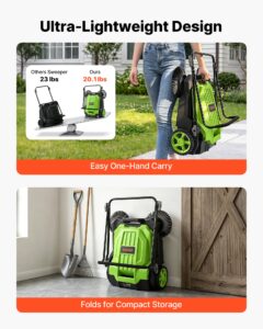 VEVOR Käsitsi lükatav põrandahari, 650 mm, 18,9 L, roheline — pilt 5