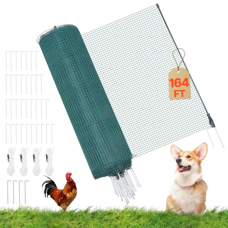 Temporary Fence with Posts, 0,9 x 50 m, 55 g