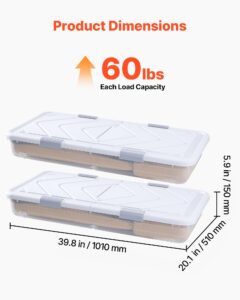 Voodialune hoiukast ratastega, 22,7 kg, 1010 x 510 x 150 mm, 2 tk — pilt 3