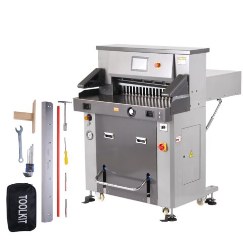 Electric Hydraulic Paper Cutter 660.4 mm Cutting Width 80 mm Thickness 177.8 mm Screen