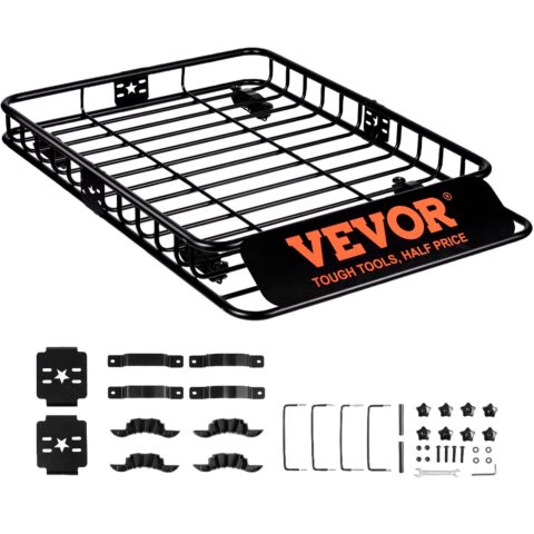 Roof Rack Cargo Basket, 90,7 kg, 117,5 x 91,5 x 11,4 cm
