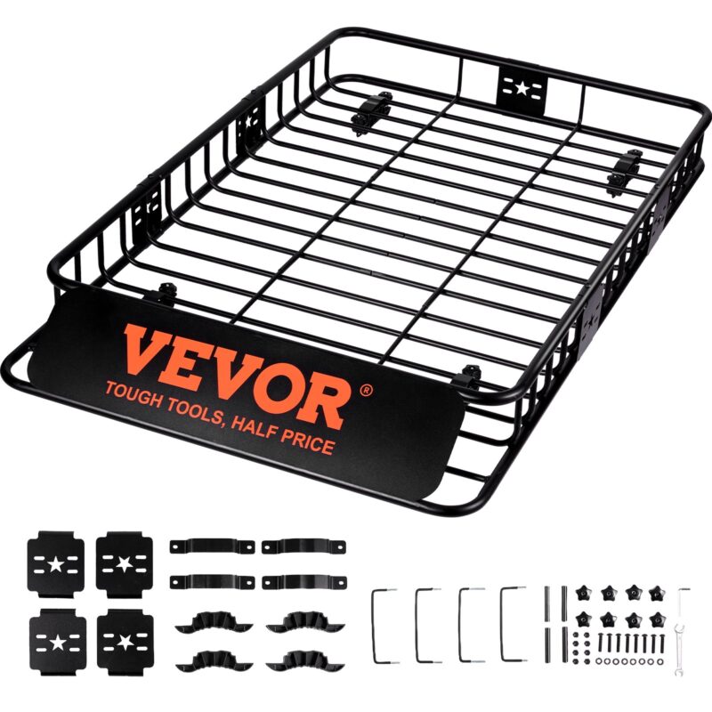 Roof Rack Cargo Basket, 90,7 kg, 162,6 cm