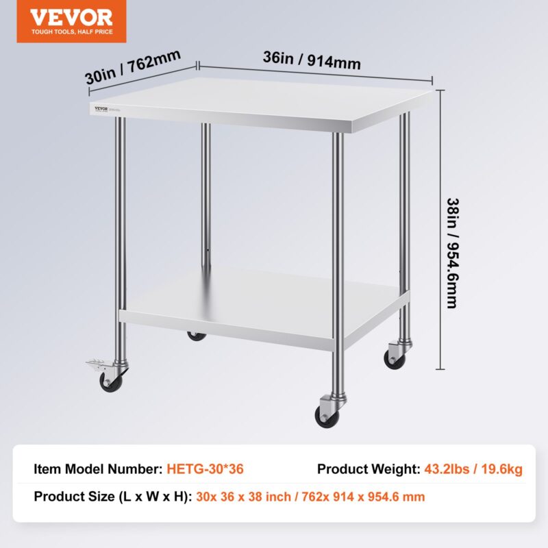 Roostevabast terasest töölaud 76,2 x 91,4 x 96,5 cm