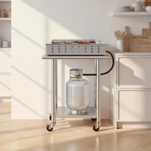 VEVOR Roostevabast terasest töölaud, 61 x 76 cm, 762×610×894 mm, 204 kg — pilt 8