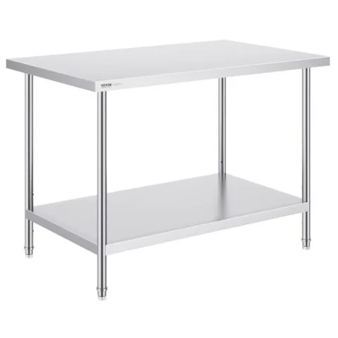 Roostevabast terasest ettevalmistuslaud, 76,2 x 122 x 86,4 cm