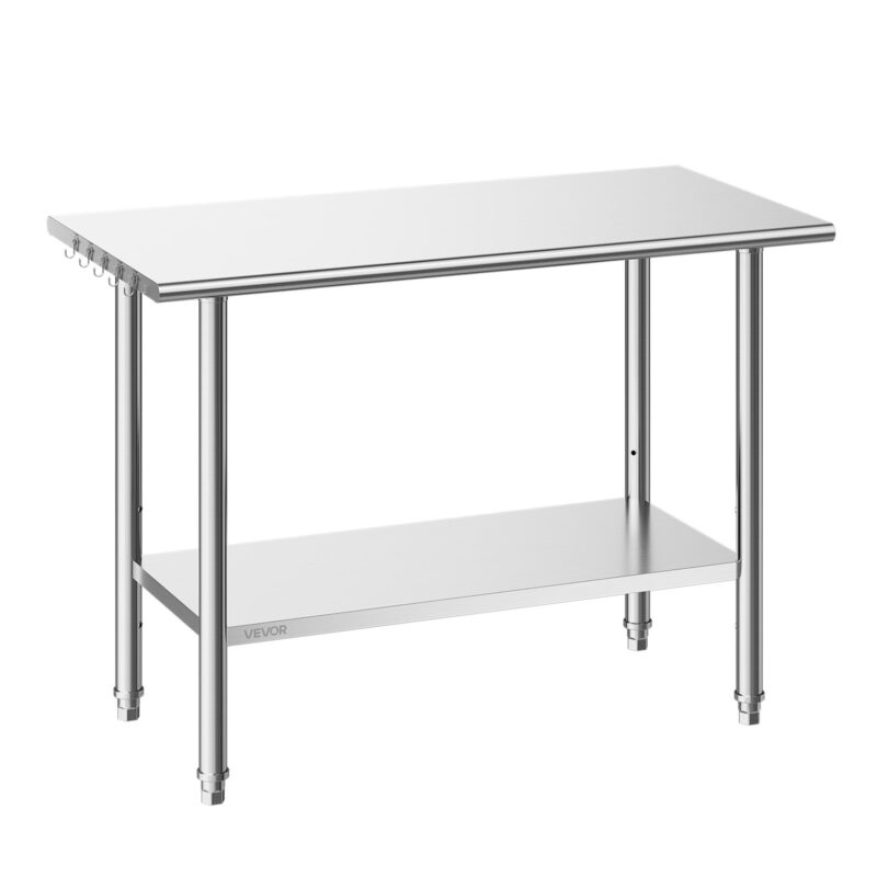 Roostevabast terasest töölaud, 61 x 122 cm, 245 kg