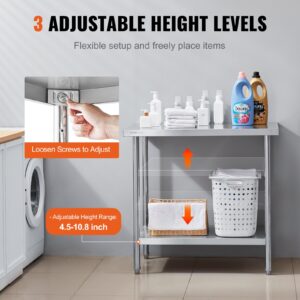 Roostevabast terasest ettevalmistuslaud, 61,0 x 91,4 x 86,4 cm — pilt 5