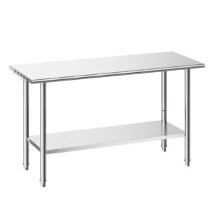 VEVOR Roostevabast terasest töölaud, 61 x 152 cm, 1524×610×864 mm, 158 cm — pilt 1