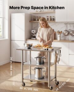 VEVOR Roostevabast terasest töölaud, 61 x 91,5 cm, 915×610×864 mm — pilt 2