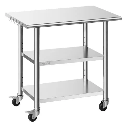 VEVOR Roostevabast terasest töölaud, 61 x 91,5 cm, 915×610×864 mm