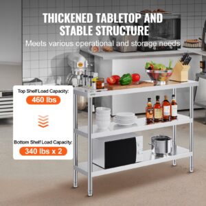 Roostevabast terasest toiduainete ettevalmistuslaud, 35,6 x 121,9 cm — pilt 3