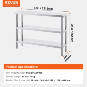 Roostevabast terasest toiduainete ettevalmistuslaud, 35,6 x 121,9 cm — pilt 7