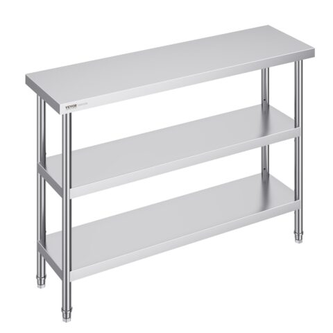 Roostevabast terasest toiduainete ettevalmistuslaud, 35,6 x 121,9 cm, 0,8 mm