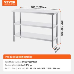 Roostevabast terasest toiduainete ettevalmistuslaud, 45,7 x 121,9 cm — pilt 7