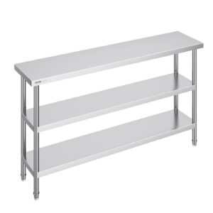 Roostevabast terasest toiduainete ettevalmistuslaud, 35,6 x 152,4 cm — pilt 1