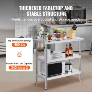 Roostevabast terasest toiduainete ettevalmistuslaud, 45,7 x 91,4 cm — pilt 3