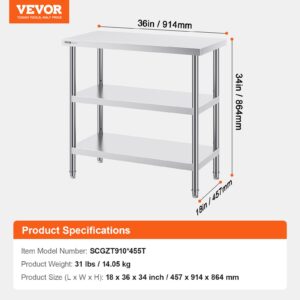 Roostevabast terasest toiduainete ettevalmistuslaud, 45,7 x 91,4 cm — pilt 7