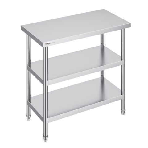 Roostevabast terasest toiduainete ettevalmistuslaud, 45,7 x 91,4 cm, 0,8 mm
