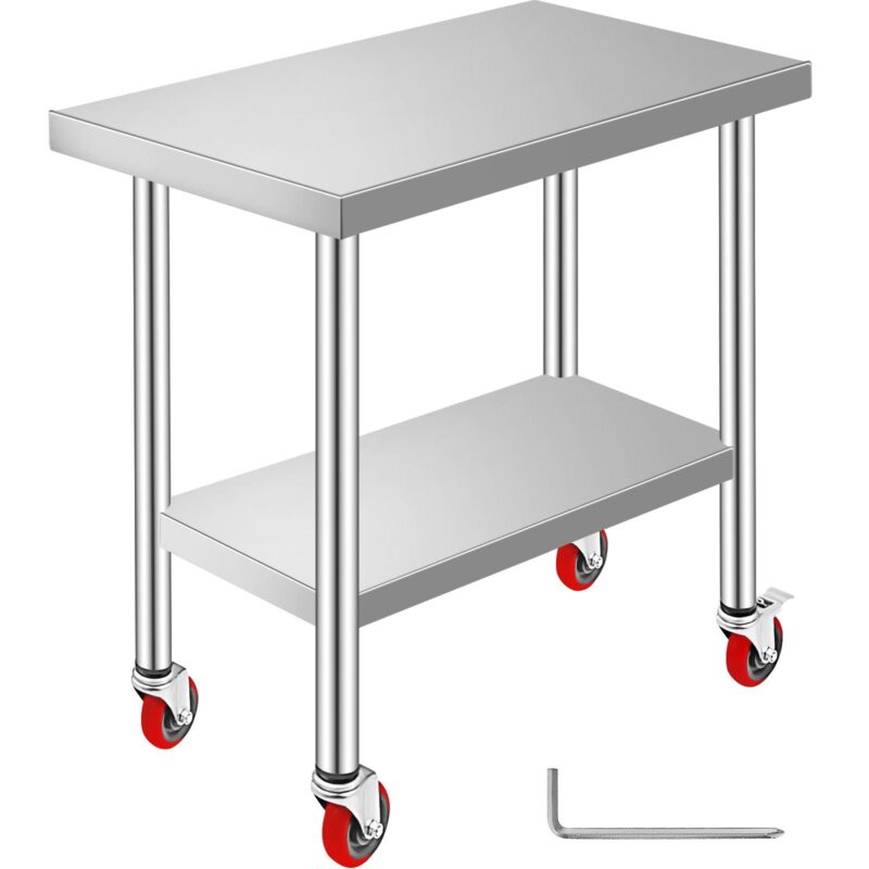 Roostevabast terasest töölaud 76,2 x 45,7 x 86,4 cm, 318 kg