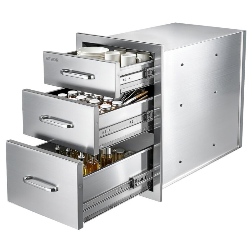 Outdoor Kitchen Drawers, 52,1 x 57,1 x 36,8 cm, 3 tasandit