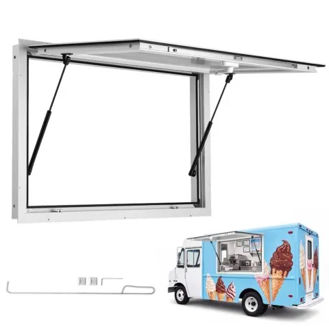 Kontsessiooniaken 915x610 mm alumiiniumsulamist raamiga teenindusaken, 915 x 610 mm