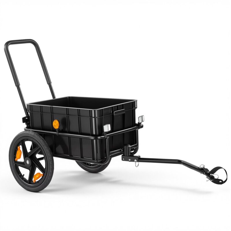 Bike Cargo Trailer 45 kg 5.08 cm-1 Pushcart Heavy-Duty Bicycle Wagon, 5,08 cm, 178 mm