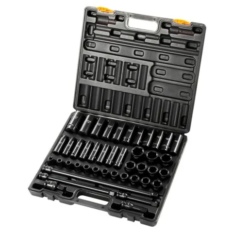 Löökpistikupesade komplekt 1,27 cm 43-osalised löökpesad, 30 mm